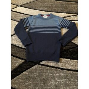 Faze 1 Boys Blue Striped Colorblock Crewneck Sweater Size 6 RN125291